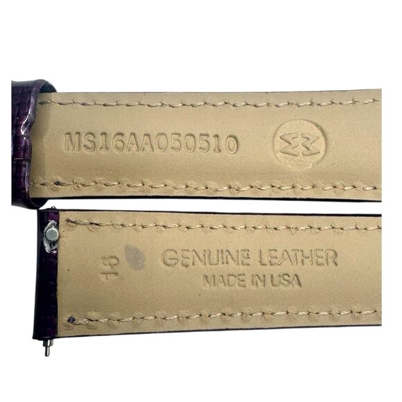 MICHELE 16mm Medium Purple Patent Leather Watch Strap New main image 5